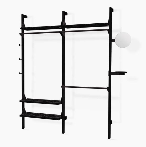 Black Uprights Black Brackets Black Shelves