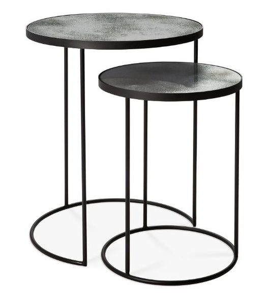 Clear Nesting Side Table Set