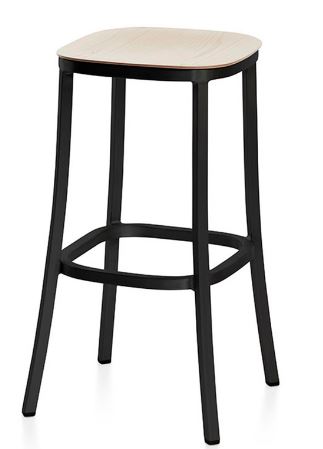 EMECO "1 Inch" Barstool- Brushed Aluminum