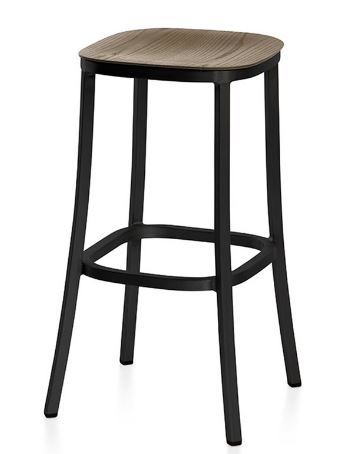 EMECO "1 Inch" Barstool- Brushed Aluminum