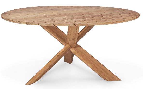 Teak Circle Outdoor Dining Table- 64.5"