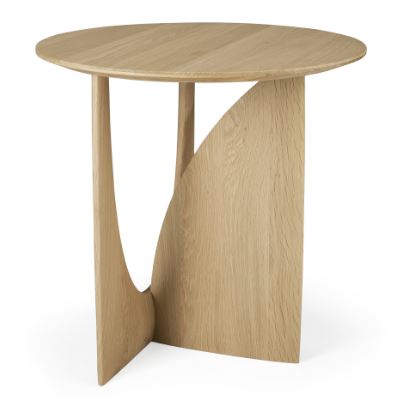 Oak Geometric Side Table