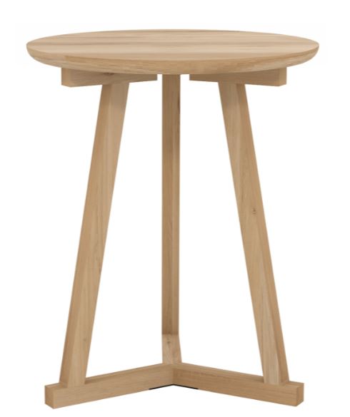 Oak Tripod Side Table