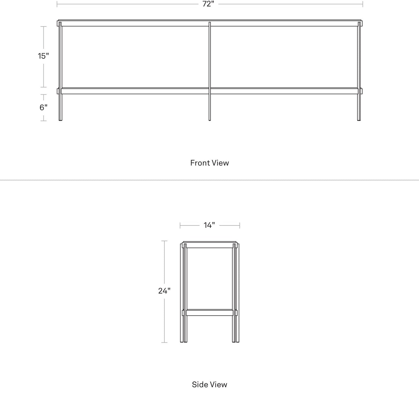 Blu Dot Comehither Long and Low Console Table