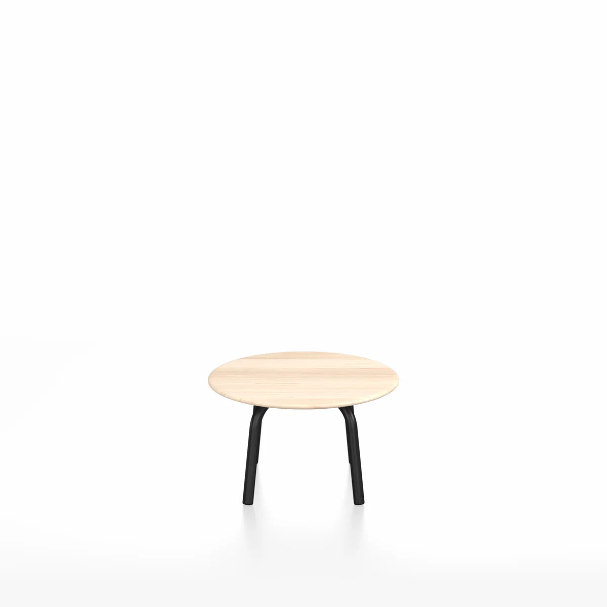 EMECO Parrish Low Table, 24" -Round Top/ Black Powder Coat Frame