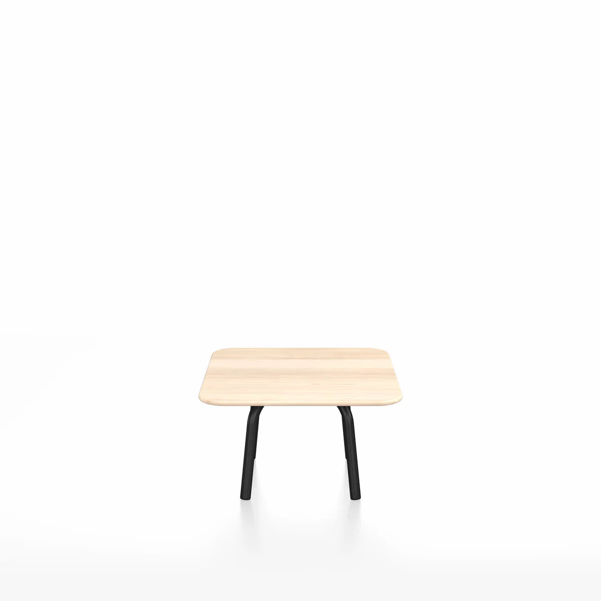 EMECO Parrish Low Table, 24" -Square Top/ Black Powder Coat Frame