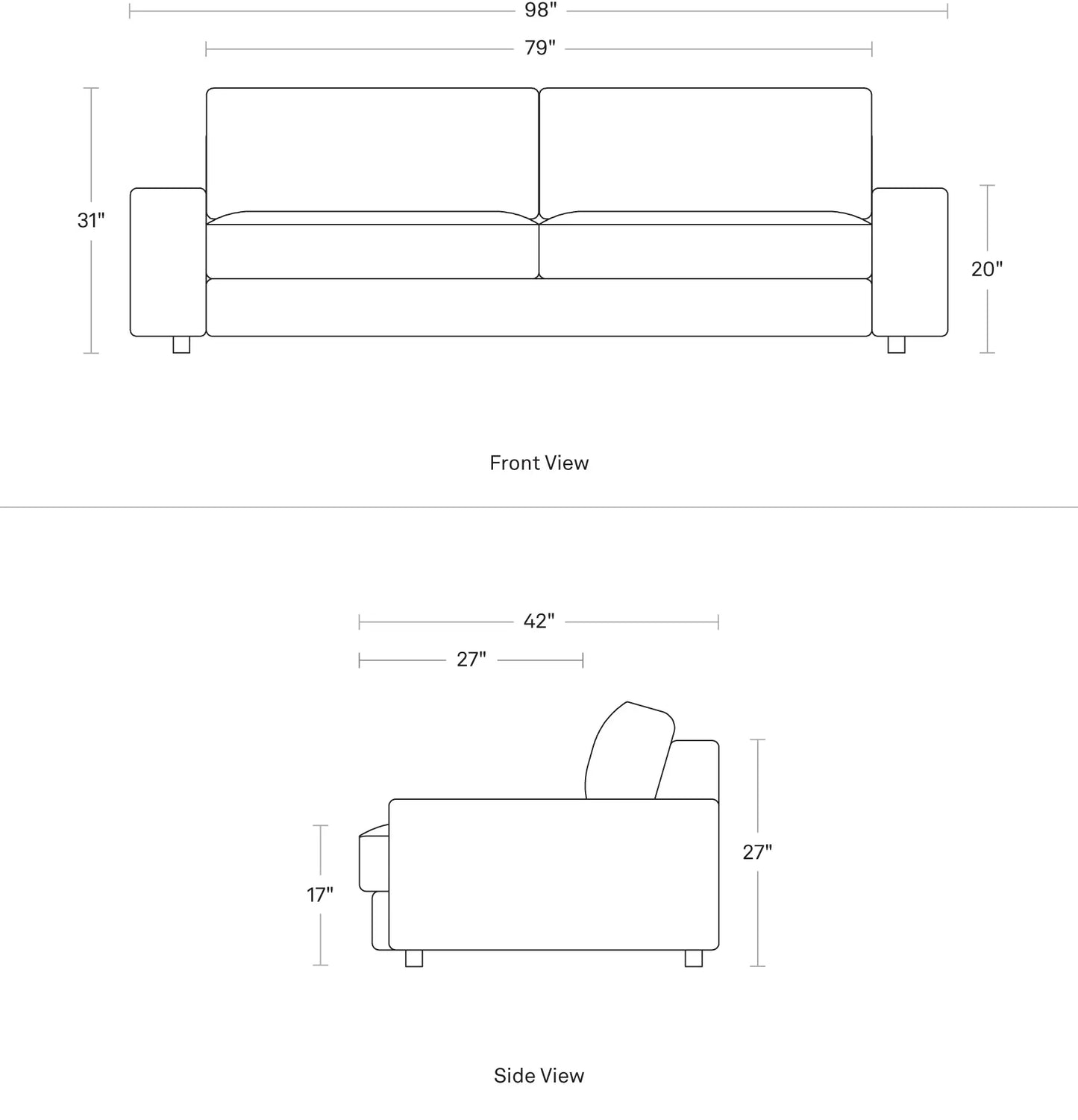 BLU DOT Esker 98" Sofa