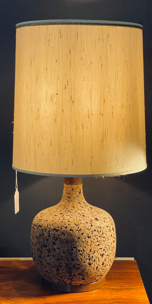 Teak & Cork Table Lamp