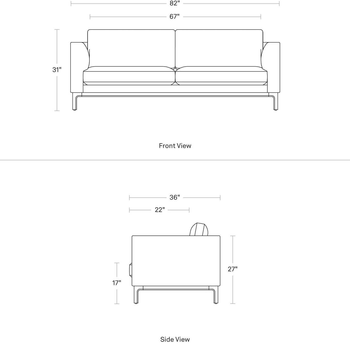 BLU DOT Guide 82" Sofa