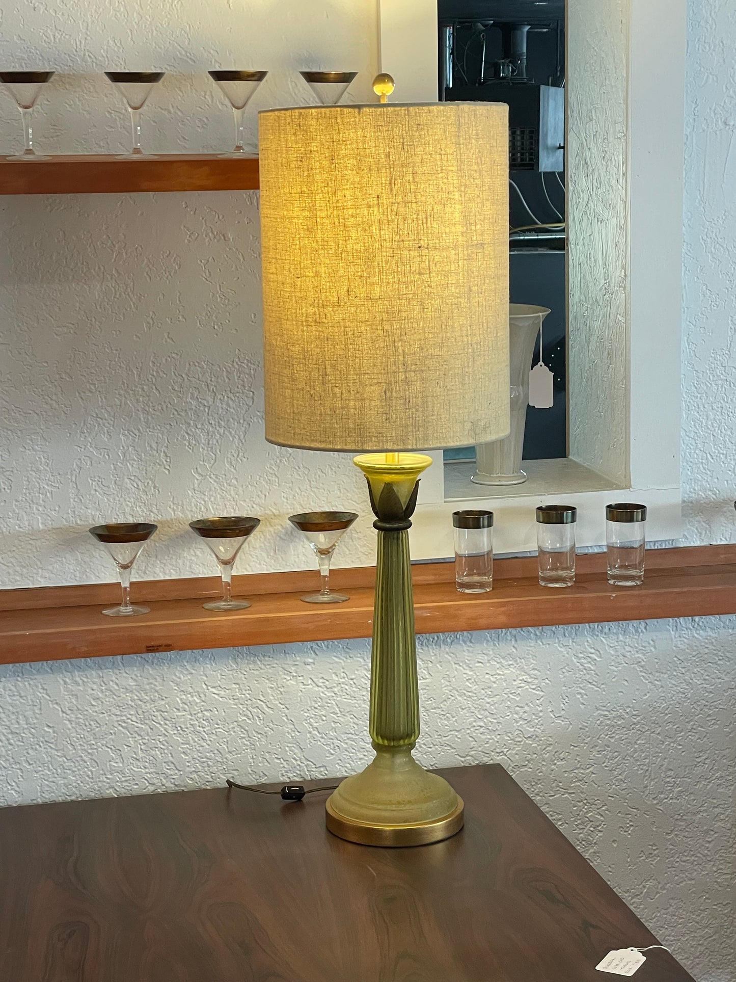 Pair of Somerso Seguso  Murano Lamps