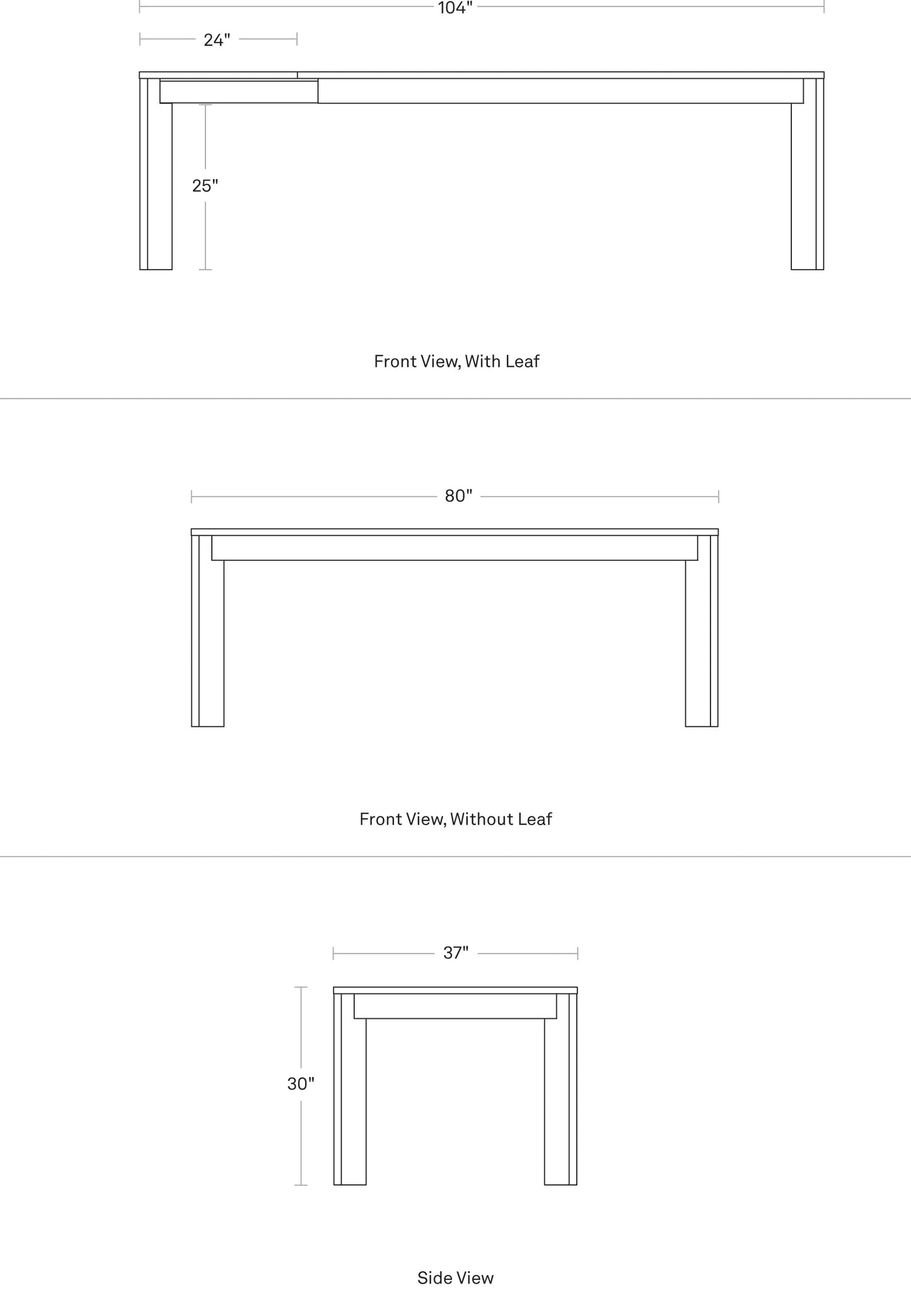 BLU DOT  Moreover Extension Dining Table