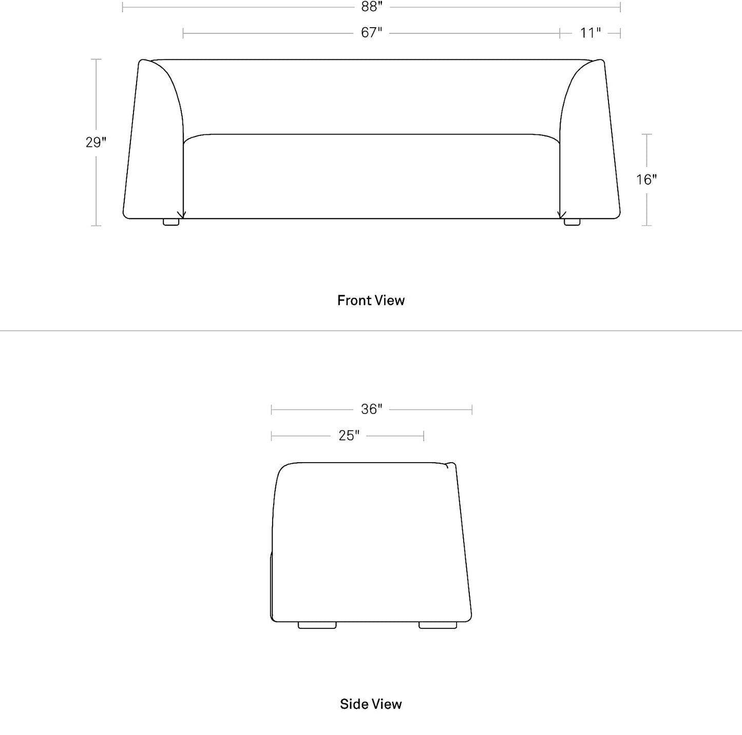 BLU DOT Thataway 88" Sofa