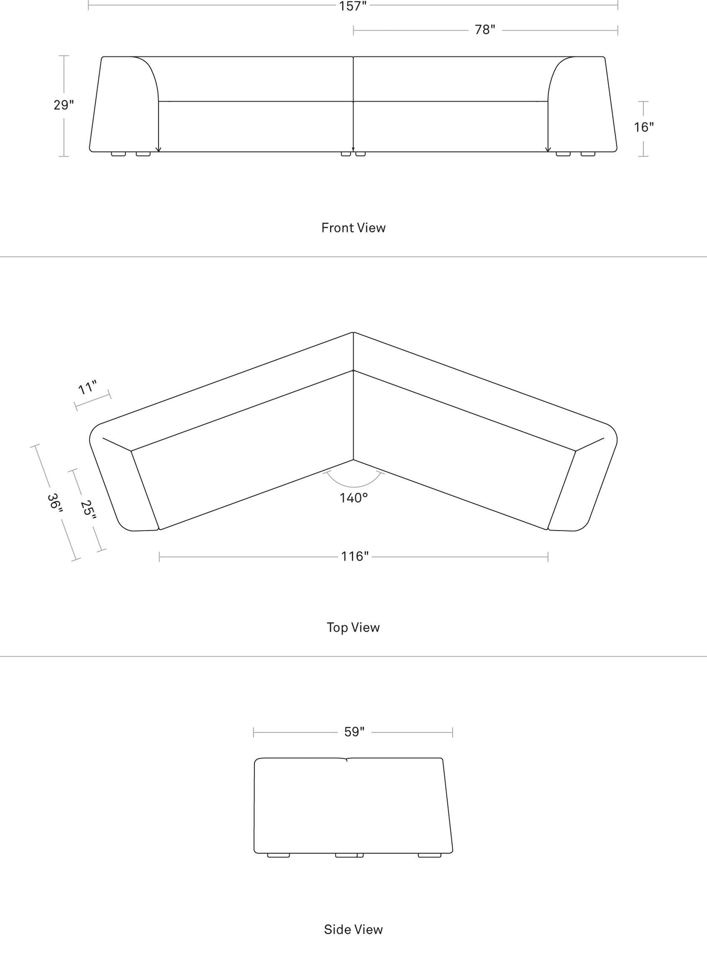 BLU DOT Thataway Angled Sectional