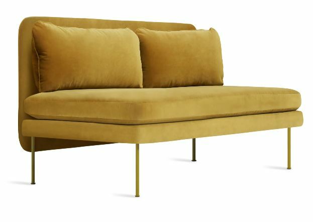 BLU DOT Bloke 60" Armless Velvet Sofa