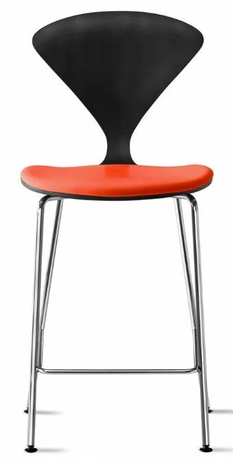 CHERNER Metal Base Stool-Classic Ebony w/ Seat Pad Only