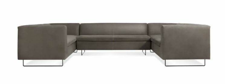 BLU DOT Bonnie and Clyde U-Shaped Leather Sectional