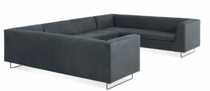 BLU DOT Bonnie and Clyde U-Shaped Leather Sectional