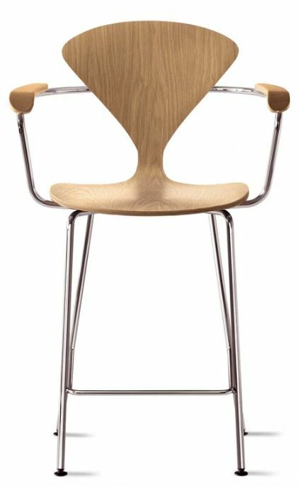 CHERNER Metal Base Stool with Arms- (Six Finishes)