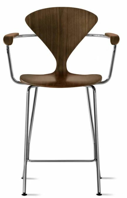 CHERNER Metal Base Stool with Arms- (Six Finishes)