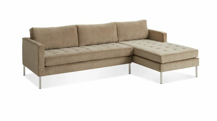 BLU DOT Paramount Velvet Sofa w/ Chaise