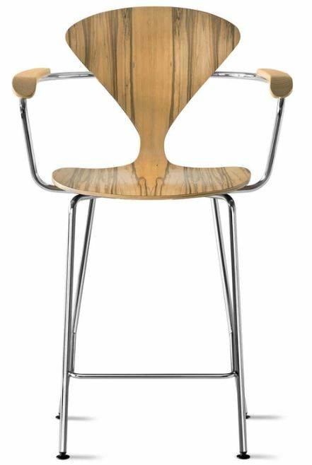 CHERNER Metal Base Stool with Arms- (Six Finishes)