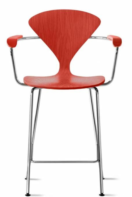 CHERNER Metal Base Stool with Arms- (Six Finishes)