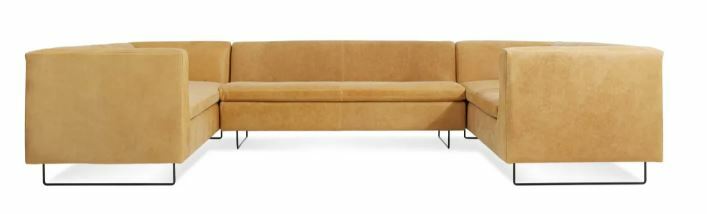 BLU DOT Bonnie and Clyde U-Shaped Leather Sectional