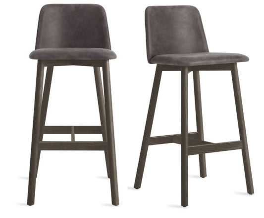 BLU DOT Chip Leather Barstool