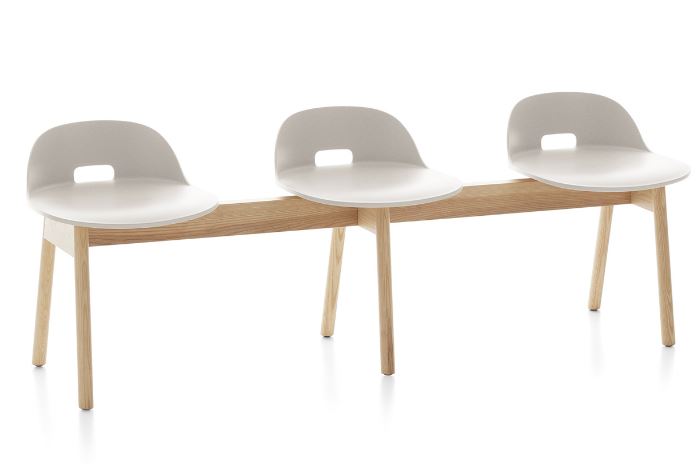 EMECO Alfi 3-Seat Bench, High Back