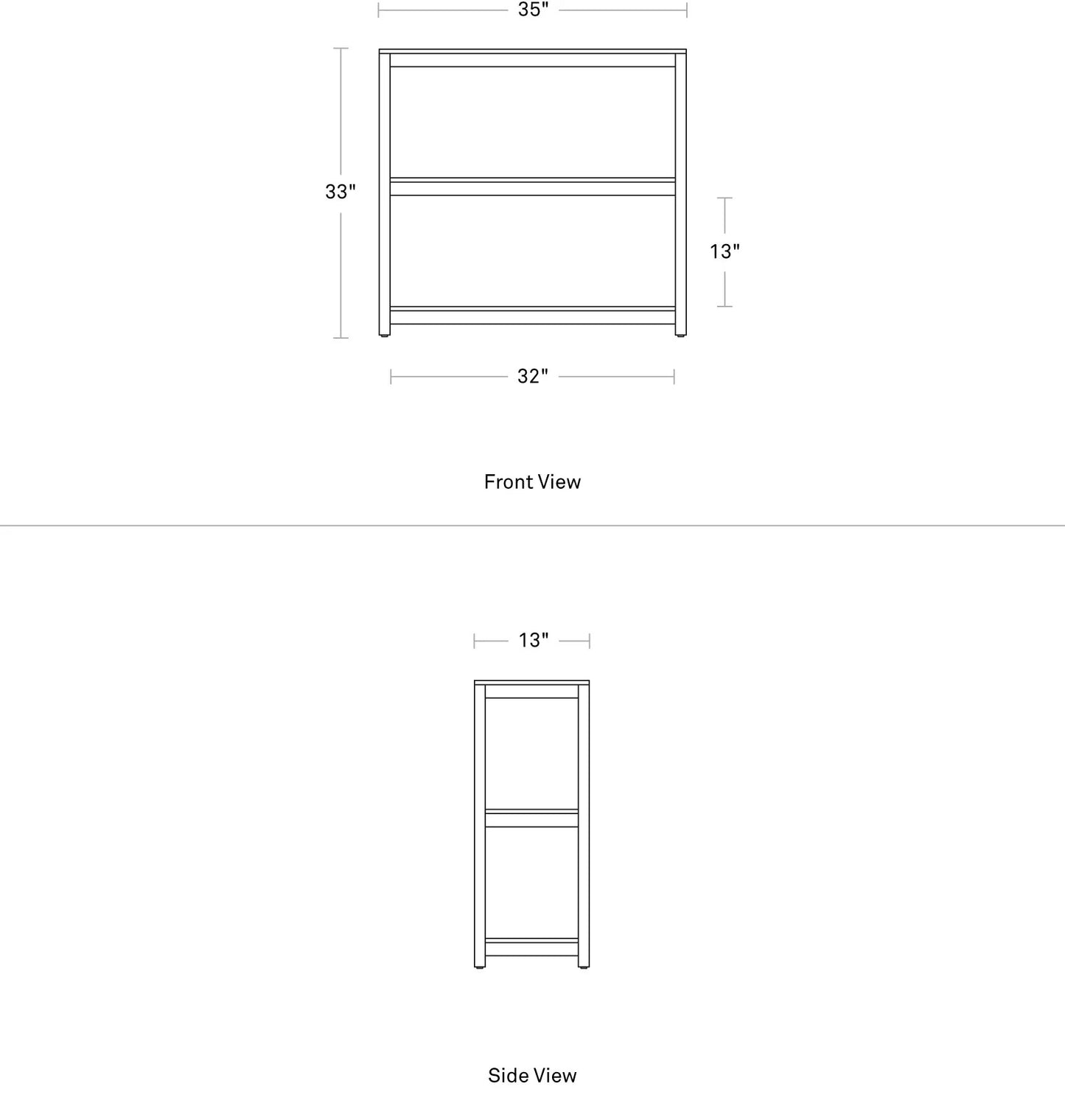 BLU DOT Open Plan Small Low Bookcase