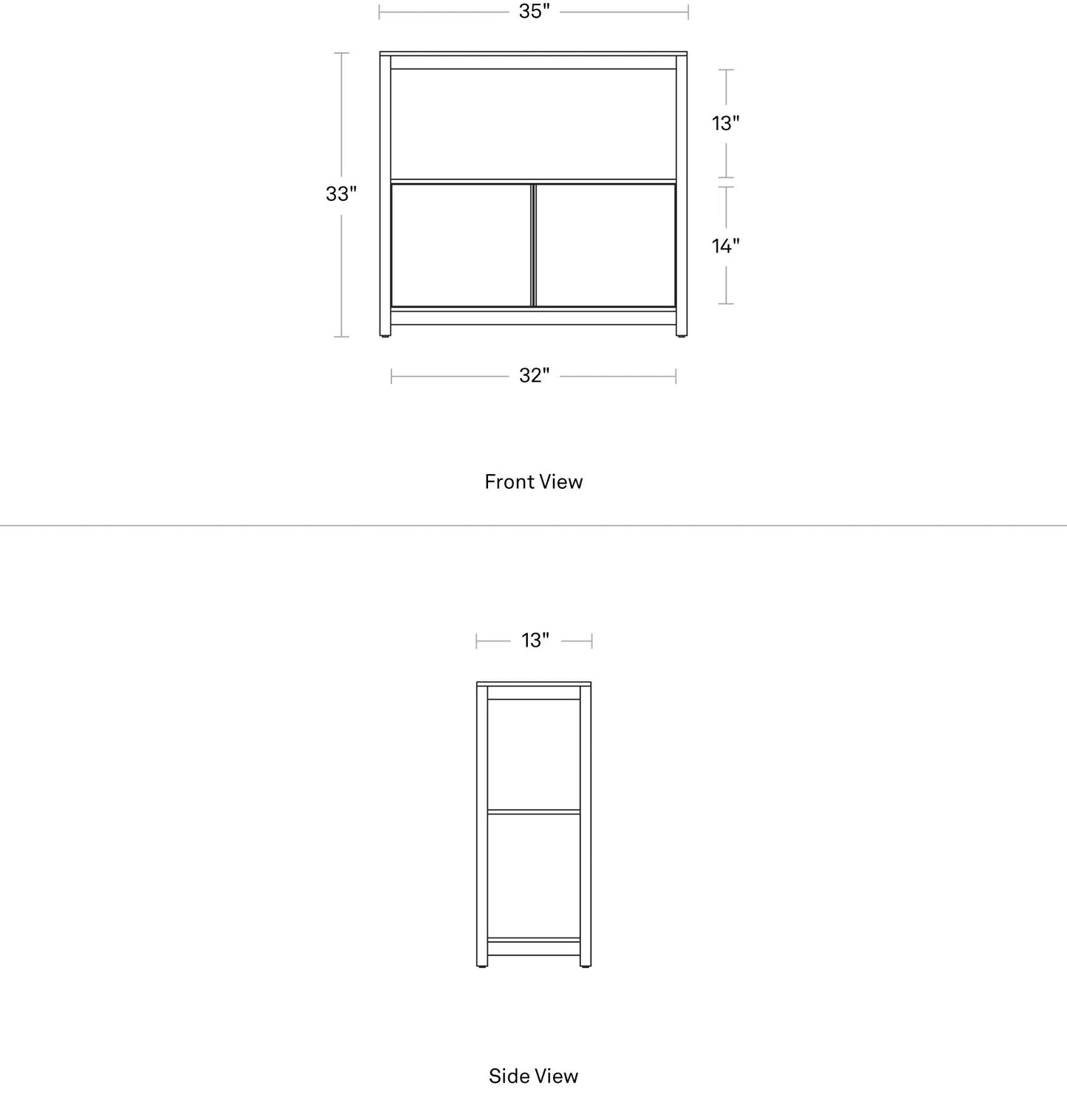 BLU DOT Open Plan Small Low Bookcase