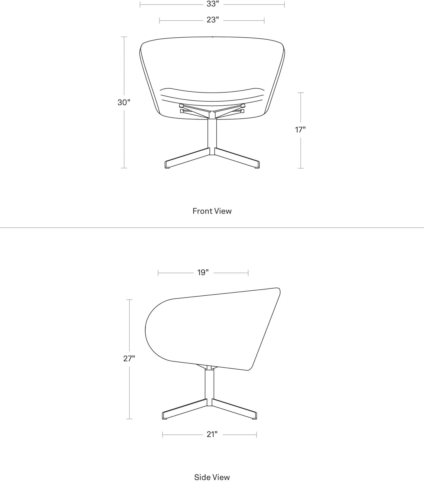 BLU DOT Close Encounter Swivel Chair