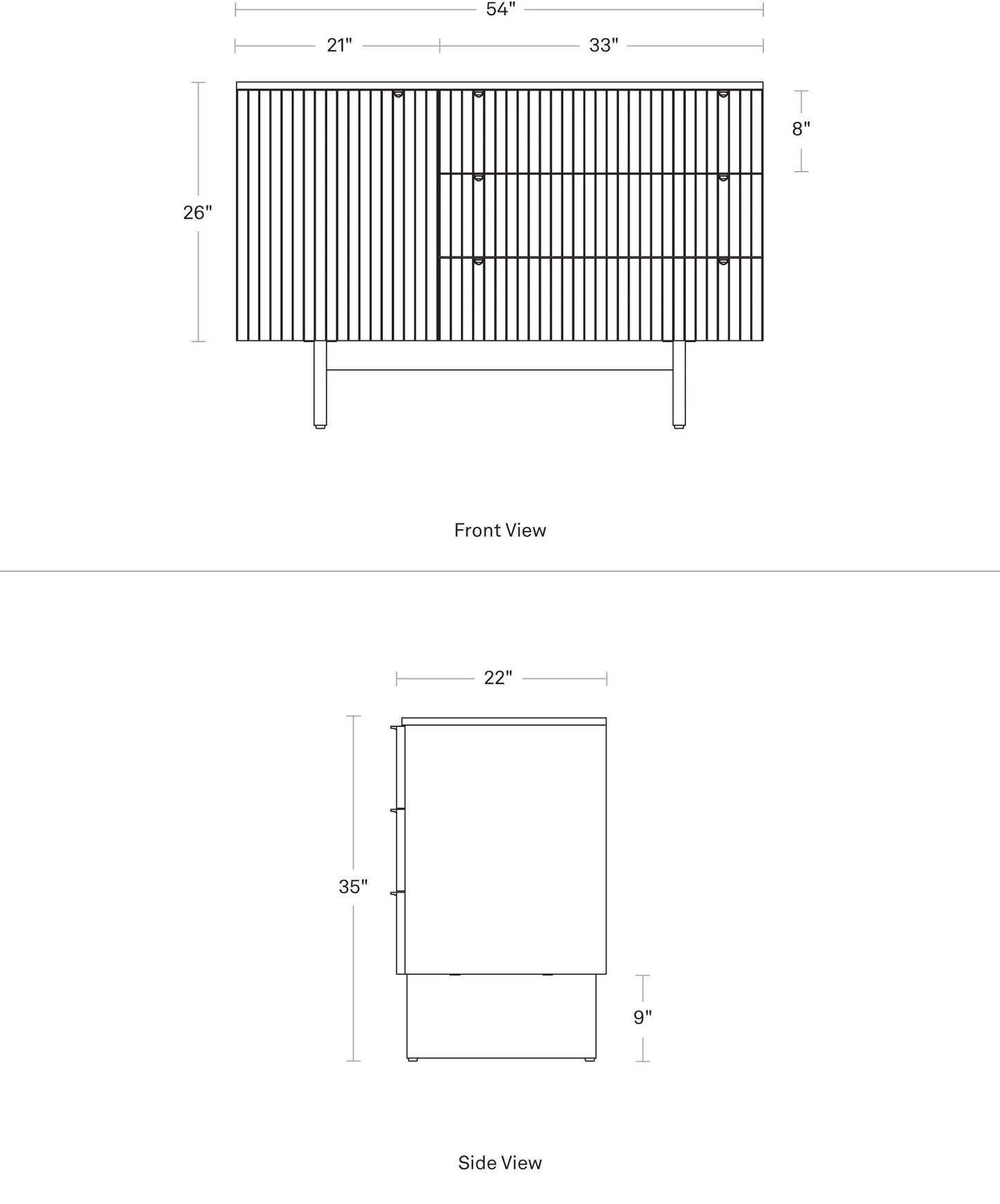 BLU DOT Murmur 1 Door / 3 Drawer Credenza