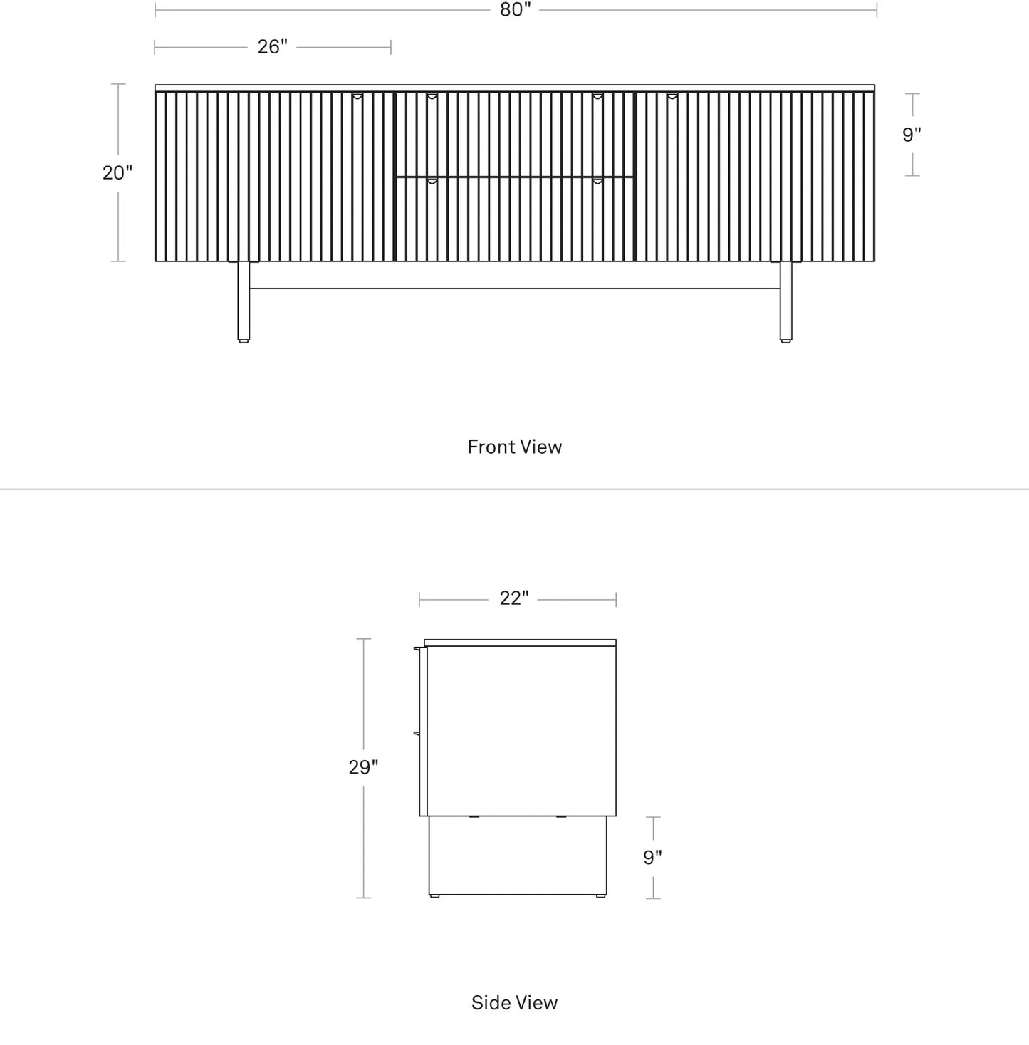 Murmur 2 Door / 2 Drawer Console