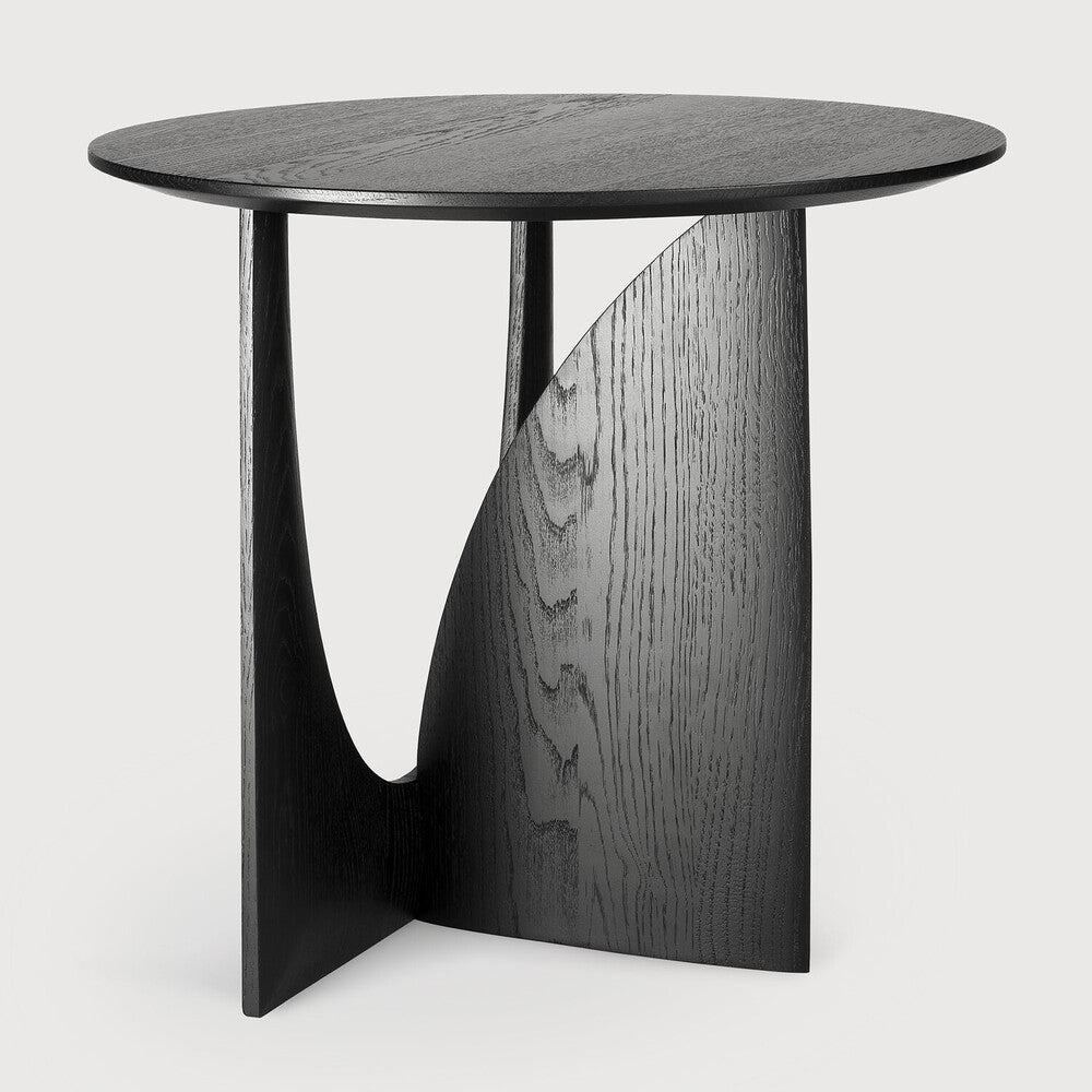 Oak Geometric Side Table